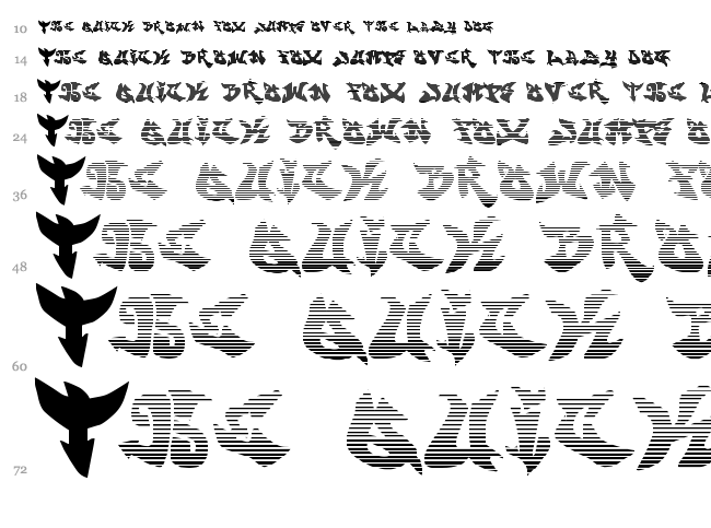 Graffonti font waterfall